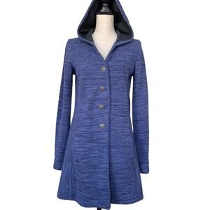Kuhl Isla Wool Blend Hooded Outdoor Jacket Blue Women's Small
